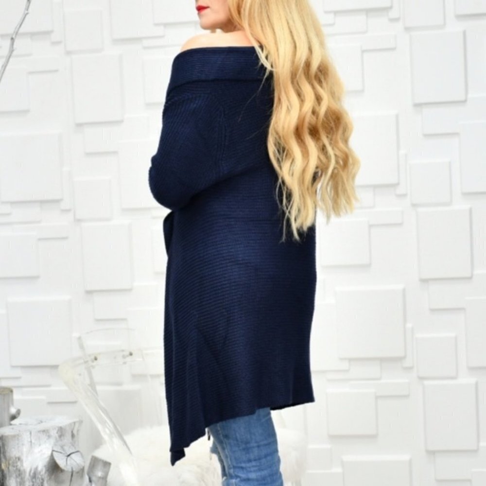 Navy Blue Cardigan - Picture 3 of 4